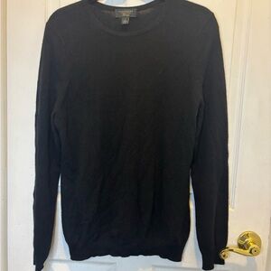 Charter Club Black Crewneck 100% Cashmere Sweater